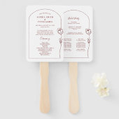 Rose-Zeremonie-Programm Hand-Fan Fächer (Vorne und Hinten)