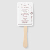 Rose-Zeremonie-Programm Hand-Fan Fächer (Vorderseite)