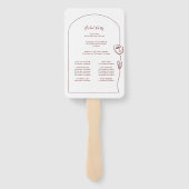 Rose-Zeremonie-Programm Hand-Fan Fächer (Rückseite)