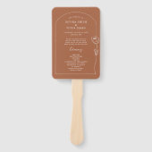 Rose-Zeremonie-Programm Hand-Fan Fächer (Vorderseite)