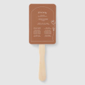 Rose-Zeremonie-Programm Hand-Fan Fächer (Rückseite)