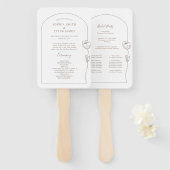 Rose-Zeremonie-Programm Hand-Fan Fächer (Vorne und Hinten)