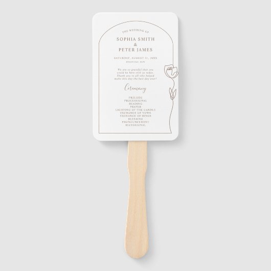 Rose-Zeremonie-Programm Hand-Fan Fächer (Vorderseite)
