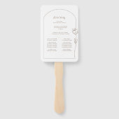 Rose-Zeremonie-Programm Hand-Fan Fächer (Rückseite)