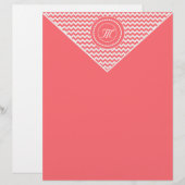 Rose Zickzack Mit Monogramm (Vorne/Hinten)