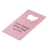 Rosé Zitat rosa und schwarzer Flaschenöffner (Rückseite Schrägansicht)