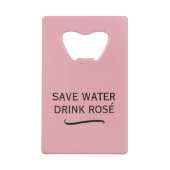 Rosé Zitat rosa und schwarzer Flaschenöffner (Rückseite)