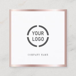 Rose - Zollmarke Goldgrenze - berufliches Firmenlo Quadratische Visitenkarte
