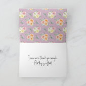 Rose zu Aquarellfarben Vielen Dank Karte (Innenseite)