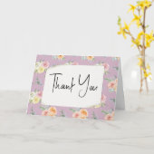 Rose zu Aquarellfarben Vielen Dank Karte (Gelbe Blume)