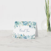 Rose zu Aquarellfarben Vielen Dank Karte (Vorderseite)