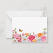 Rose zu Blume Mitteilungskarte (Rückseite)