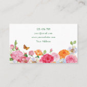 Rose zu Blume Visitenkarte (Rückseite)