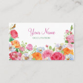 Rose zu Blume Visitenkarte (Vorderseite)