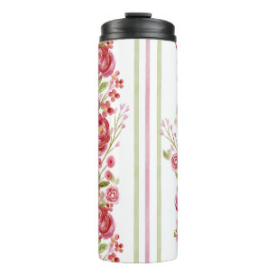 Rose zu den Vintagen Floralfarben und dem klassisc Thermosbecher