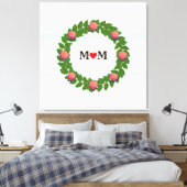 Rose zu Laurel Wreath Leinwanddruck (Insitu (Schlafzimmer))