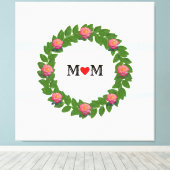 Rose zu Laurel Wreath Leinwanddruck (Insitu (Holzboden))