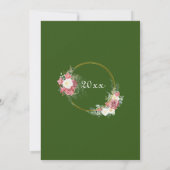 Rose zum 13. Hochzeitstag Gold Frame Einladung (Rückseite)