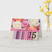 Rose zum 15. Jahrestag Karte (Gelbe Blume)