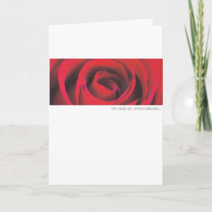 Rose zum 1. Hochzeitstag Grußkarte Karte