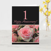 Rose zum 1. Jubiläum Karte (Gelbe Blume)