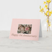 Rose zum 1. Jubiläum Karte (Gelbe Blume)