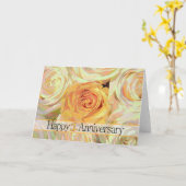 Rose zum 1. Jubiläum Karte (Gelbe Blume)