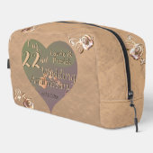 Rose zum 22. Hochzeitstag Waschbeutel (Rechte Ecke)