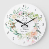 Rose zum 25. Geburtstag der Silbermedaille Große Wanduhr (Vorderseite)