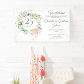 Rose zum 25. Silver Jubiläum Blumenempfang Banner (Insitu)