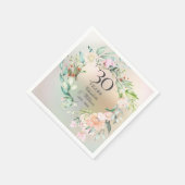 Rose zum 30. Hochzeitstag Garland Pearl Serviette (Ecke)