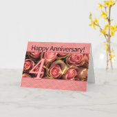 Rose zum 4. Jubiläum Karte (Gelbe Blume)