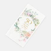 Rose zum 50. Geburtstag der goldenen Hochzeit Serviette (Ecke)