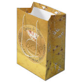 Rose zum 50. Hochzeitstag Mittlere Geschenktüte (Vorderseite Schrägansicht)