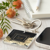 Rose zum 50. Jubiläum: Gold, Bräune und Gelb Schlüsselanhänger (Vorderseite rechts)