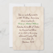 Rose zum 60. Hochzeitstag Einladung (Rückseite)