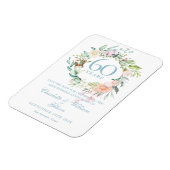 Rose zum 60. Jahrestag Save the Date Magnet (Linke Seite)