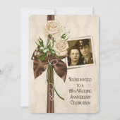 Rose zum 65. Hochzeitstag Einladung (Vorderseite)