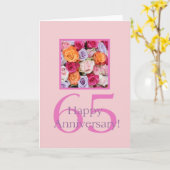 Rose zum 65. Jahrestag Karte (Gelbe Blume)