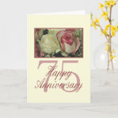 Rose zum 75. Jahrestag Karte (Gelbe Blume)