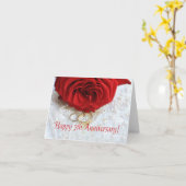 Rose zum 7. Jahrestag Karte (Gelbe Blume)