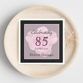 Rose zum 85. Geburtstag Serviette