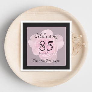 Rose zum 85. Geburtstag Serviette