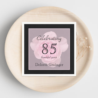 Rose zum 85. Geburtstag Serviette
