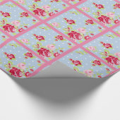 Rose zum Blauwaschpapier Geschenkpapier (Ecke)