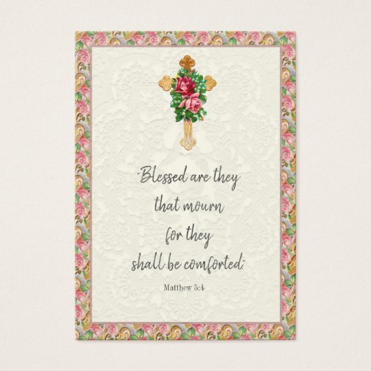 Rose zum christlichen Beerdigungsgebet (Vorderseite)