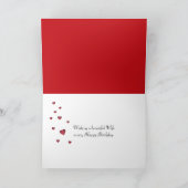 Rose zum Geburtstag für Ehefrau Karte (Innenseite)