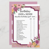 Rose zum Geburtstag gestreift oder nie gespielt (Vorne/Hinten)