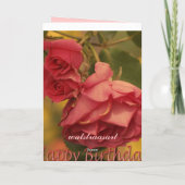 Rose zum Geburtstag Karte (Rückseite)