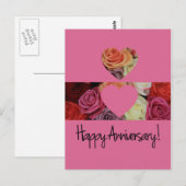 Rose zum glücklichen Jahrestag Postkarte (Vorne/Hinten)